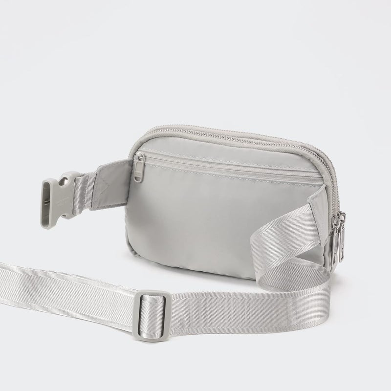 Pander Everywhere Belt Bag for Women, 5 Zipper Pockets Nylon Crossbody Fanny Pack Purse (Seal Grey) - Image 3